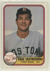 Carl Yastrzemski #221 Baseball Cards 1981 Fleer Prices