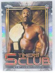 Booker T [Orange Refractor] Wrestling Cards 2021 Topps Chrome WWE 5 Timers Club Prices
