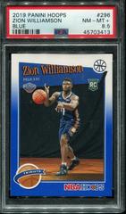 Zion Williamson [Blue] Basketball Cards 2019 Panini Hoops Prices