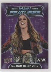 Dr. Britt Baker [Purple] Wrestling Cards 2022 Upper Deck AEW Main Features Prices