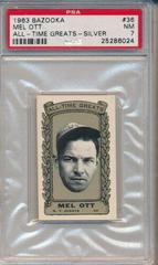 Mel Ott [Silver] #36 Baseball Cards 1963 Bazooka All Time Greats Prices