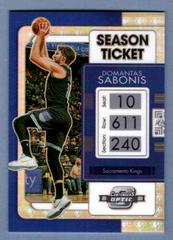 Domantas Sabonis [75th Anniversary] Basketball Cards 2021 Panini Contenders Prices
