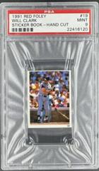 Will Clark #19 Baseball Cards 1991 Red Foley Sticker Book Hand Cut Prices