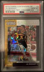 JA Morant [Cracked Ice] #2 Basketball Cards 2019 Panini Contenders Draft Picks Game Day Ticket Prices