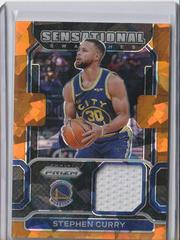 Stephen Curry [Orange Ice] Basketball Cards 2021 Panini Prizm Sensational Swatches Prices