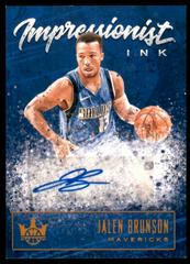 Jalen Brunson [Red] #II-JBR Basketball Cards 2019 Panini Court Kings Impressionist Ink Prices