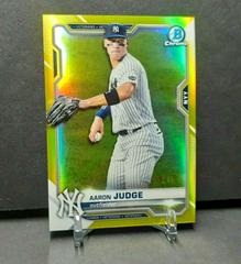 Aaron Judge [Yellow Refractor] #25 Baseball Cards 2021 Bowman Chrome Prices