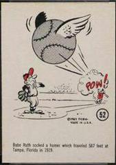 Babe Ruth #52 Baseball Cards 1963 Gad Fun Cards Prices