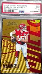Patrick Mahomes II [Spectrum Red] Football Cards 2018 Panini Absolute Prices