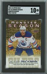 Connor McDavid [Gold] #MS-33 Hockey Cards 2023 Upper Deck Monster Season Prices