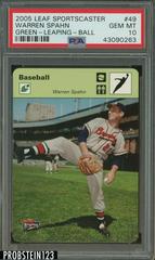 Warren Spahn [Green Leaping Ball] #49 Baseball Cards 2005 Leaf Sportscaster Prices