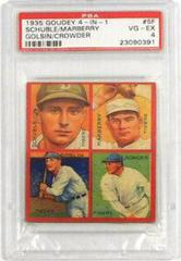 Crowder, Goslin, Marberry, Schuble #5F Baseball Cards 1935 Goudey 4 in 1 Prices