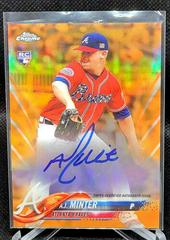 A.J. Minter [Orange Refractor] Baseball Cards 2018 Topps Chrome Rookie Autograph Prices
