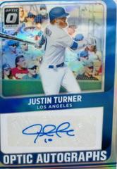 Justin Turner [Holo] #OA-JT Baseball Cards 2021 Panini Donruss Optic Autographs Prices