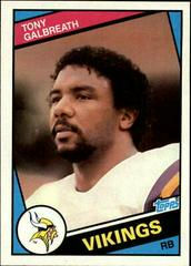 Tony Galbreath Football Cards 1984 Topps Prices