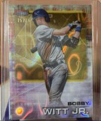 Bobby Witt Jr. [Gold Lava Refractor] #15 Baseball Cards 2021 Bowman’s Best Prices