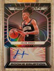 Jalen Green [Red] Basketball Cards 2021 Panini Obsidian Rookie Eruption Signatures Prices