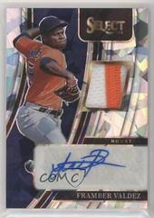 Framber Valdez [Cracked Ice] #SM-FV Baseball Cards 2022 Panini Select Signature Materials Prices