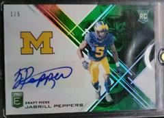 Jabrill Peppers [Autographs Emerald] Football Cards 2017 Panini Elite Draft Picks Prices