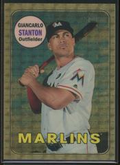 Giancarlo Stanton [Chrome Gold Refractor] #74 Baseball Cards 2018 Topps Heritage Prices