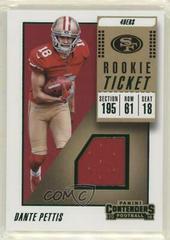 Dante Pettis Football Cards 2018 Panini Contenders Rookie Ticket Swatches Prices