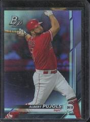 Albert Pujols [Purple] #4 Baseball Cards 2019 Bowman Platinum Prices