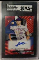 Andres Gimenez [Red Wave Refractor] #FA-AG Baseball Cards 2021 Topps Finest Autographs Prices