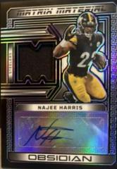 Najee Harris [Electric Etch Purple] #2 Football Cards 2023 Panini Obsidian Matrix Material Autograph Prices