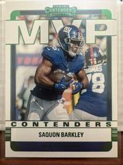 Saquon Barkley [Emerald] #MVP-SBA Football Cards 2022 Panini Contenders MVP Prices