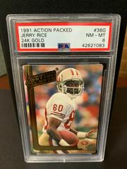 Jerry Rice #36G Football Cards 1991 Action Packed 24KT Gold Prices