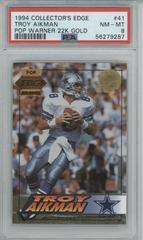 Troy Aikman [Pop Warner 22K Gold] Football Cards 1994 Collector's Edge Prices
