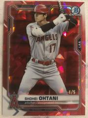 Shohei Ohtani [Red] #27 Baseball Cards 2021 Bowman Chrome Sapphire Prices