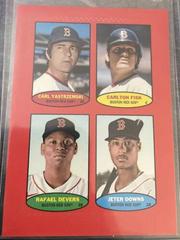 Carl Yastrzemski, Carlton Fisk, Rafael Devers, Jeter Downs [Red] Baseball Cards 2023 Topps Heritage 1974 Stamps Prices
