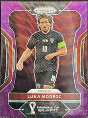 Luka Modric [Purple Wave] Soccer Cards 2022 Panini Prizm World Cup Prices