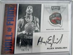 Alex English [Blue] Basketball Cards 2020 Panini Chronicles Hall of Fame Autographs Prices