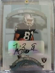 Tim Brown [Significant Signatures] #83 Football Cards 2002 Panini Donruss Classics Prices