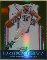 Ben Simmons [Gold] #19 Basketball Cards 2019 Panini Contenders Optic Uniformity Prices
