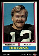 Don Cockroft Football Cards 1974 Topps Prices