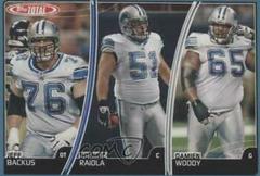 Damien Woody, Dominic Raiola, Jeff Backus [Blue] #208 Football Cards 2007 Topps Total Prices