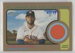Yordan Alvarez [Gold] Baseball Cards 2022 Topps Heritage Clubhouse Collection Relics Prices
