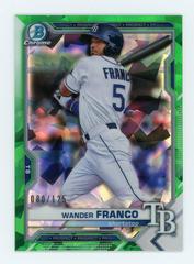 Wander Franco [Green Refractor] #BCP-57 Baseball Cards 2021 Bowman Sapphire Prices