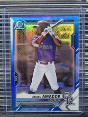 Adael Amador [Blue Refractor] #BDC-195 Baseball Cards 2021 Bowman Draft Chrome Prices