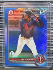 Carlos Aguiar [Blue Foil] #BPPF-1 Baseball Cards 2022 Bowman 1st Edition Prices