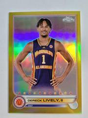 Dereck Lively II [Gold] #50 Basketball Cards 2022 Topps Chrome McDonald's All-American Prices