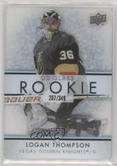 Logan Thompson #GR-5 Hockey Cards 2021 Upper Deck Ovation UD Glass Rookies Prices