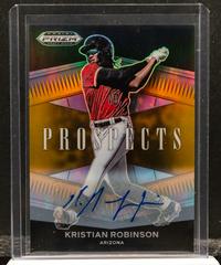 Kristian Robinson [Autograph Gold Prizm] #P-KR Baseball Cards 2021 Panini Prizm Draft Picks Prospects Prices