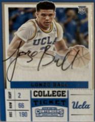 Lonzo Ball [Draft Ticket Autograph] #51C Basketball Cards 2017 Panini Contenders Draft Picks Prices