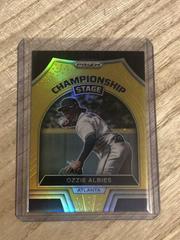 Ozzie Albies [Gold Prizm] Baseball Cards 2022 Panini Prizm Championship Stage Prices