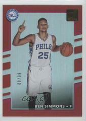 Ben Simmons [Holo Red Laser] Basketball Cards 2017 Panini Donruss Prices