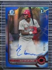 Elly De LA Cruz [Blue Refractor] #CPA-ED Baseball Cards 2022 Bowman Chrome Prospect Autographs Prices